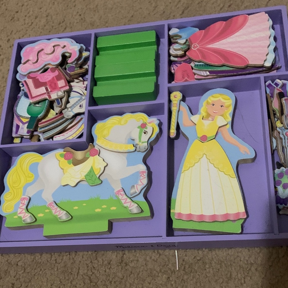 Melissa & Doug Princess Magnetic Dress-Up Set - Yellow and Pink